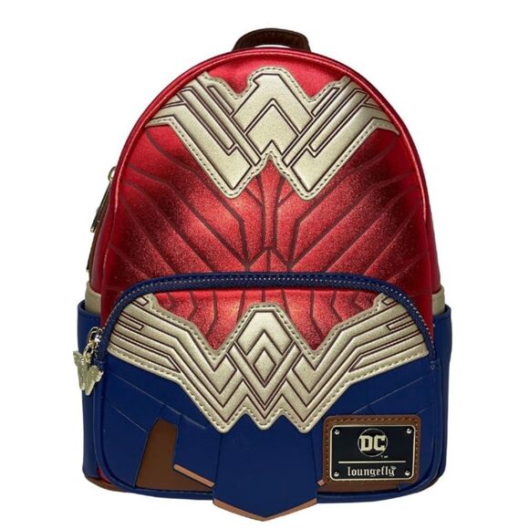 Loungefly DC Comics Wonder Woman Womens Double Strap Shoulder Bag - Picture 1 of 5